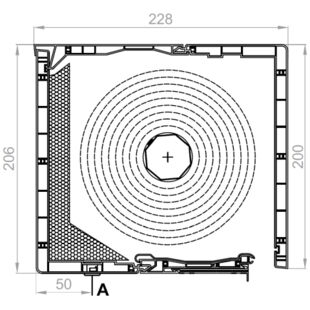 Aufsatzrollladen Gurtausgang Kasten 200mm Typ A