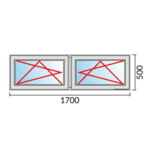 Fenstermaß 1700x500mm
