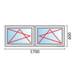 Fenstermaß 1700x600mm