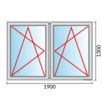 Fenstermaß 1900x1300mm