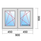 Fenstermaß 900x600mm