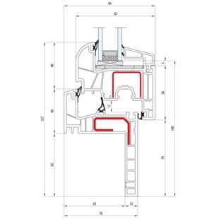 Salamander greenEvolution 76 MD Renovation Fenster RL Flosse 65 mm - 760020 761004
