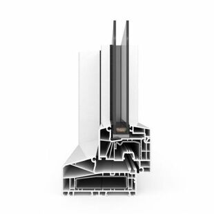 Kunststofffenster Aluplast IDEAL 7000 NL Blockprofil - Ansicht Profilschnitt