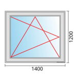 Fenstermaß 1400x1200mm