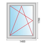 Fenstermaß 1400x1700mm