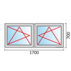 Fenstermaß 1700x700mm