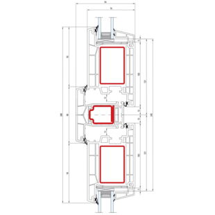 Salamander greenEvolution 76 AD Pfosten 90mm Verstärkung Tür innen öffnend - 762007 - 761014