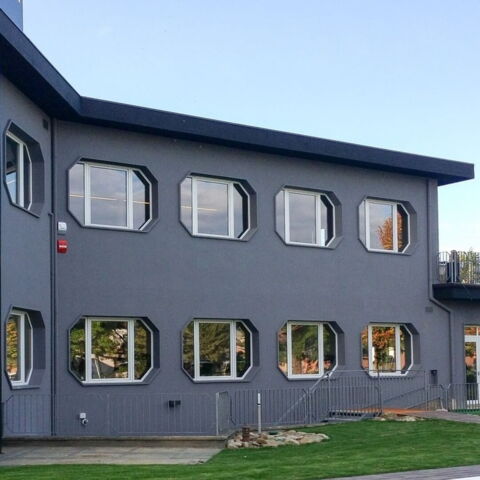 Achteckfenster weiß