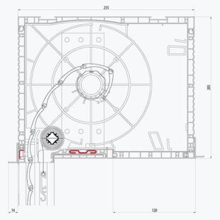 Aufsatzrollladen Decco Thermo Box mit Kastenhöhe 205mm mit Insektenschutz