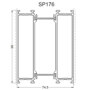 Aliplast SP176 - Rahmenverbreiterung - 96mm