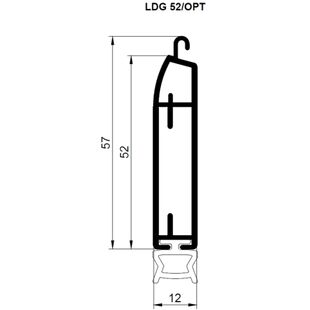 Vorbaurollladen Endleiste LDG 52mm OPT