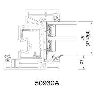 Drutex Iglo Edge - 50930A - Flügel Glasstärke 48mm