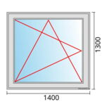 Fenstermaß 1400x1300mm