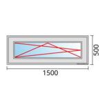 Fenstermaß 1500x500mm