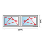 Fenstermaß 1800x600mm