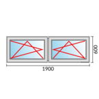 Fenstermaß 1900x600mm