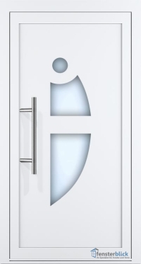 Aluminium Haustür EL-08 in Weiß