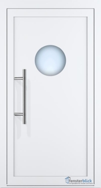 Aluminium Haustür EL-10 in Weiß