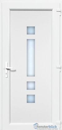 Kunststoff Haustür EL-01 in Weiß