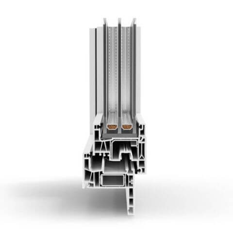 Kunststofffenster Aluplast IDEAL Neo MD Renovation 40 - Profil Schnitt