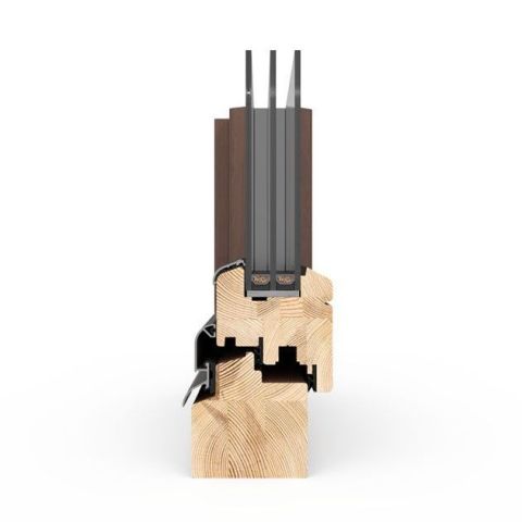 Holzfenster Nature 80 Profilschnitt