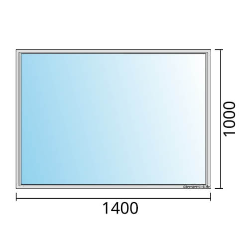 Einflügeliges Fenster 140x100 cm mit Festverglasung im Rahmen