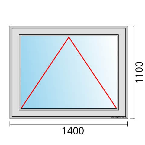 Einflügeliges Fenster 140x110 cm mit Kipp Öffnung