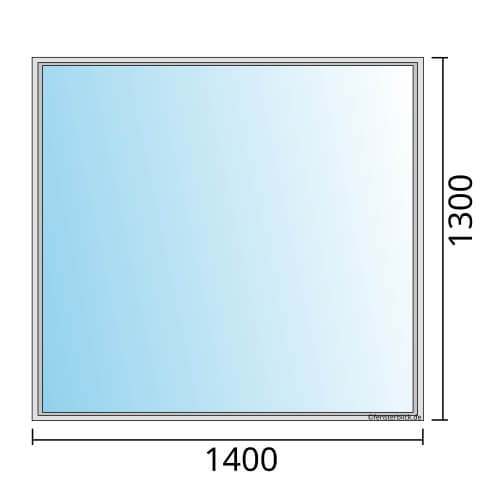 Einflügeliges Fenster 140x130 cm mit Festverglasung im Rahmen