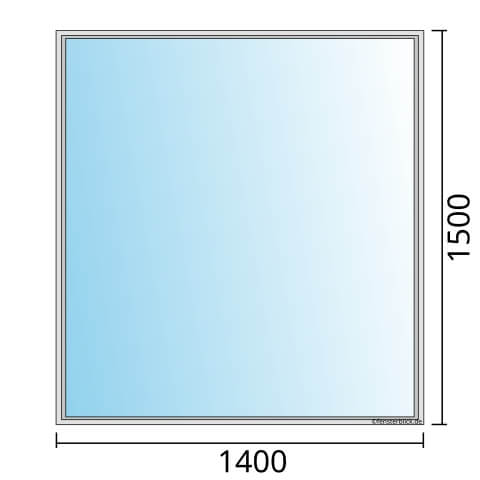 Einflügeliges Fenster 140x150 cm mit Festverglasung im Rahmen