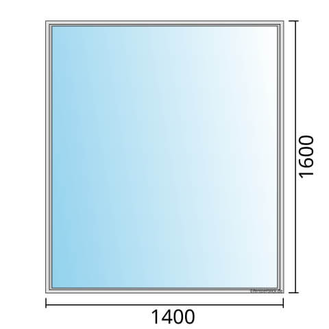 Einflügeliges Fenster 140x160 cm mit Festverglasung im Rahmen