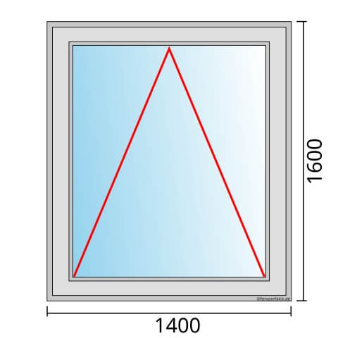 Einflügeliges Fenster 140x160 cm mit Kipp Öffnung