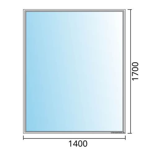 Einflügeliges Fenster 140x170 cm mit Festverglasung im Rahmen
