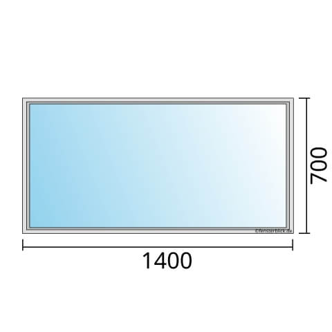 Einflügeliges Fenster 140x70 cm mit Festverglasung im Rahmen
