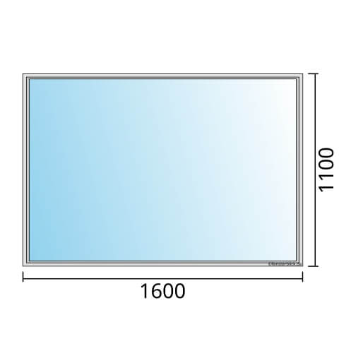 Einflügeliges Fenster 160x110 cm mit Festverglasung im Rahmen