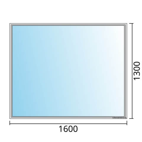 Einflügeliges Fenster 160x130 cm mit Festverglasung im Rahmen