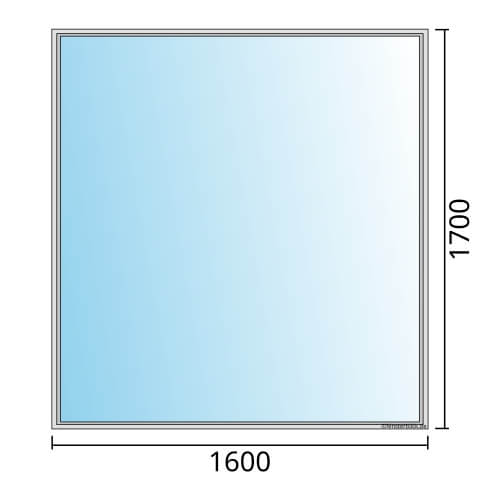 Einflügeliges Fenster 160x170 cm mit Festverglasung im Rahmen