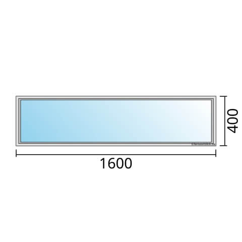 Einflügeliges Fenster 160x40 cm mit Festverglasung im Rahmen