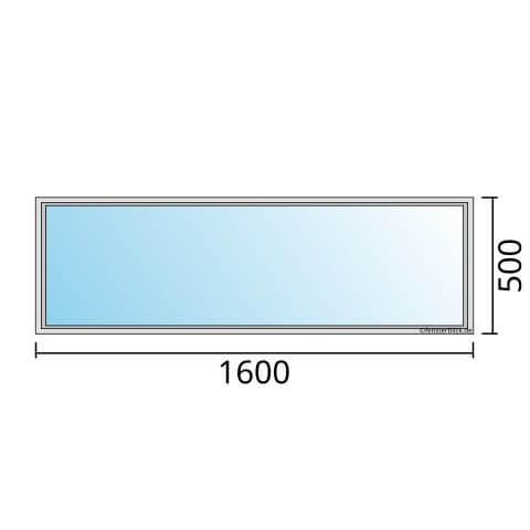 Einflügeliges Fenster 160x50 cm mit Festverglasung im Rahmen