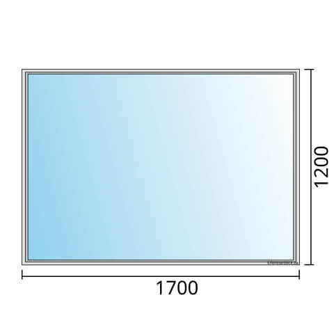 Einflügeliges Fenster 170x120 cm mit Festverglasung im Rahmen