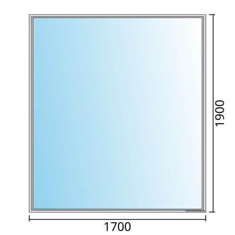 Einflügeliges Fenster 170x190 cm mit Festverglasung im Rahmen