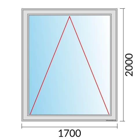 Einflügeliges Fenster 170x200 cm mit Kipp Öffnung