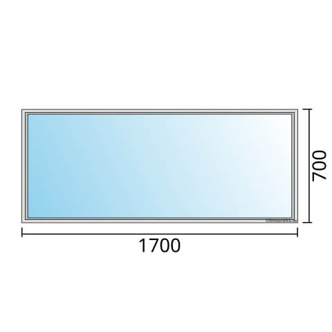 Einflügeliges Fenster 170x70 cm mit Festverglasung im Rahmen