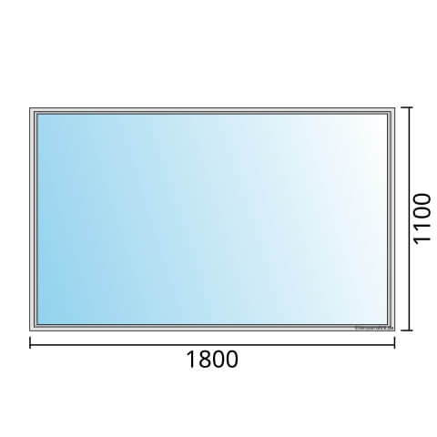 Einflügeliges Fenster 180x110 cm mit Festverglasung im Rahmen
