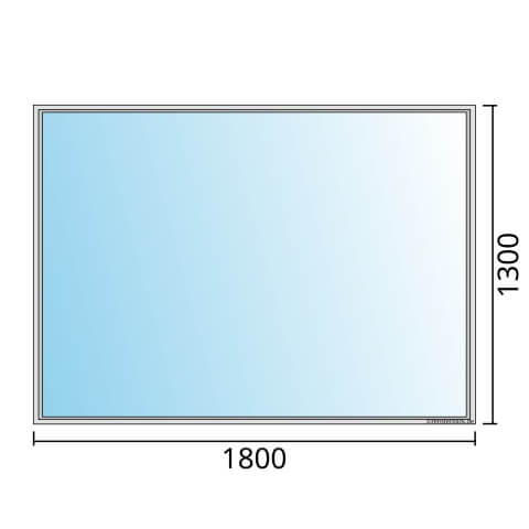 Einflügeliges Fenster 180x130 cm mit Festverglasung im Rahmen