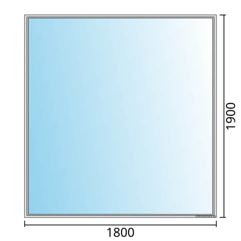 Einflügeliges Fenster 180x190 cm mit Festverglasung im Rahmen