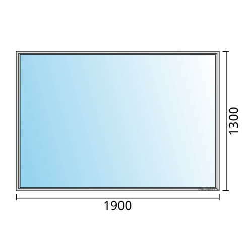 Einflügeliges Fenster 190x130 cm mit Festverglasung im Rahmen