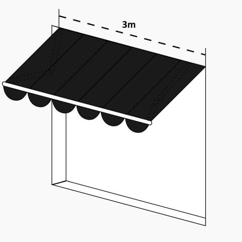 Gelenkarmmarkise Schwarz