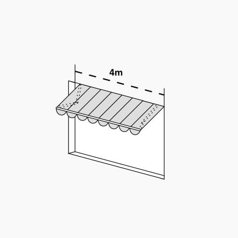 Gelenkarmmarkise 4m breit
