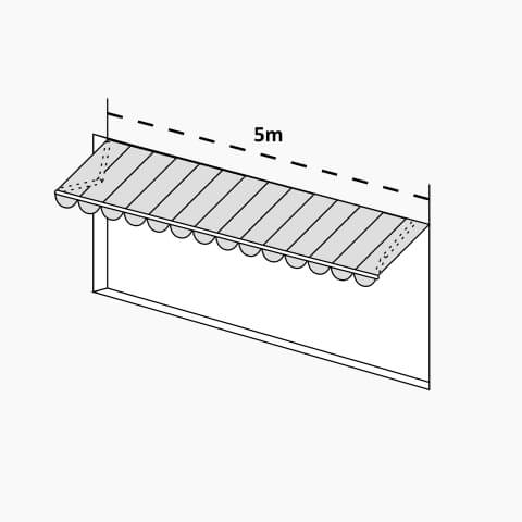 Gelenkarmmarkise 5m breit