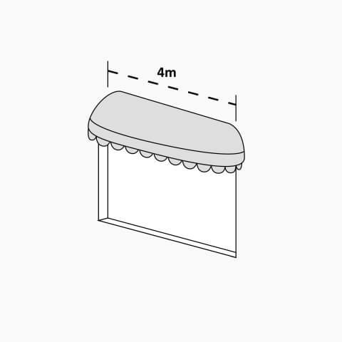 Korbmarkise 4m breit